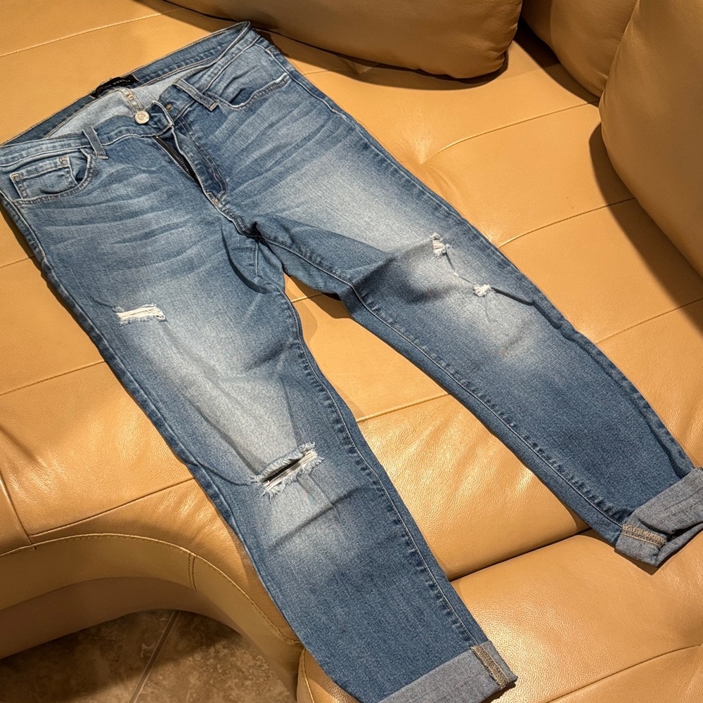 Flying Monkey Distressed Blue Jeans